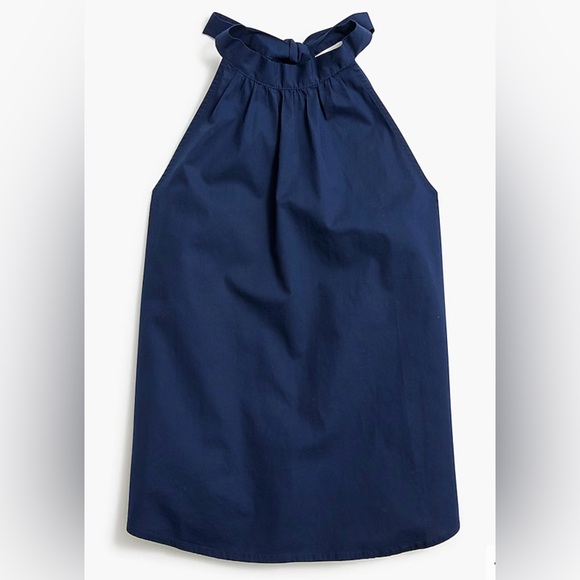 J Crew Bow-back halter top 3x new nwt navy blue - Picture 4 of 5
